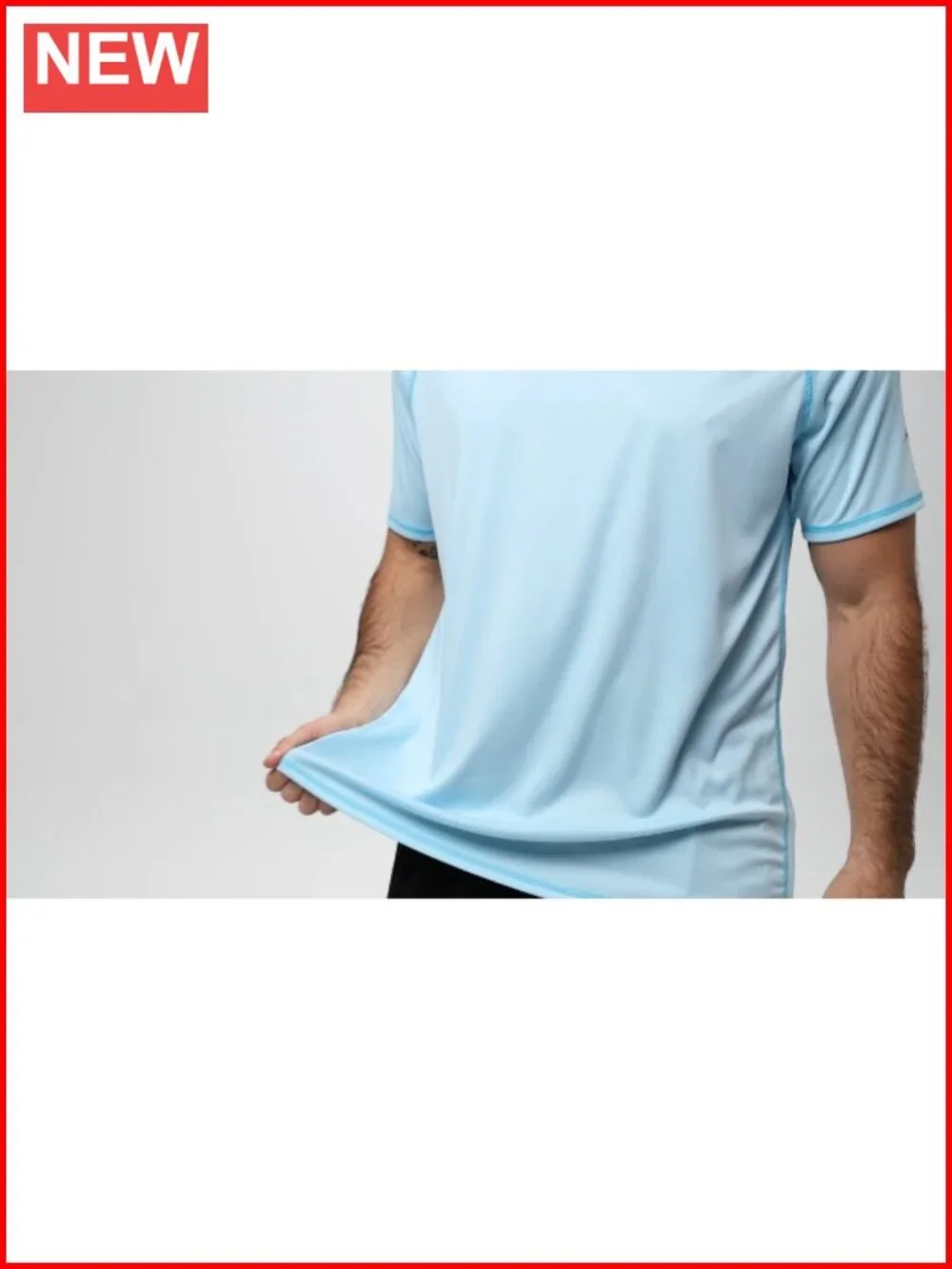 UPF 50+ Men's Rash Guard Shirt Short Sleeve Sun Protection Quick Dry Swim Tee